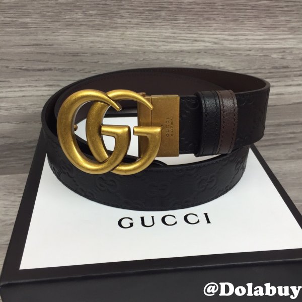 Gucci Belt With Double G Buckle 37MM-1 Knockoff