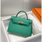 Replica Hermes Vert Jade Green Kelly Online Store Bag