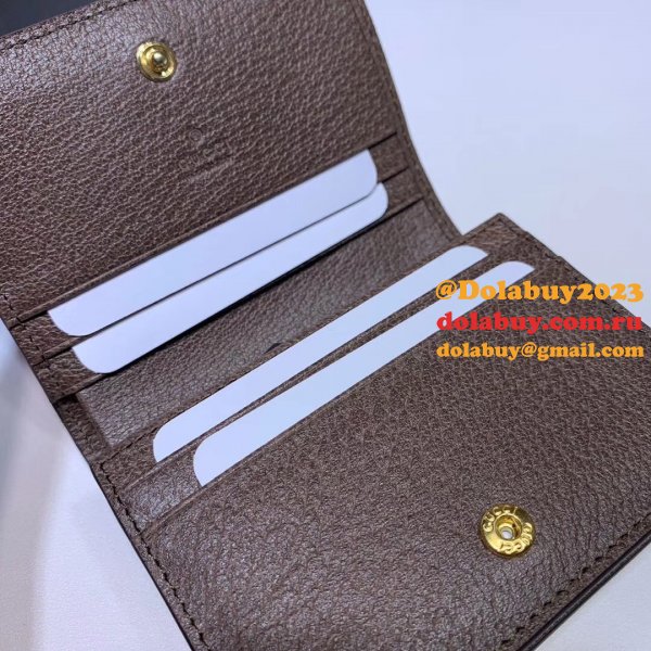 Replica Gucci GG AAA+ Supreme Ophidia Card Case Wallet 523155