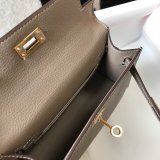 AAA Replica Hermes Mini Kelly Grey Bags