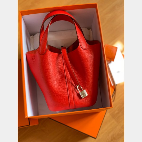 Hermes Replica Picotin Mm Clemens Fitting Red Bag