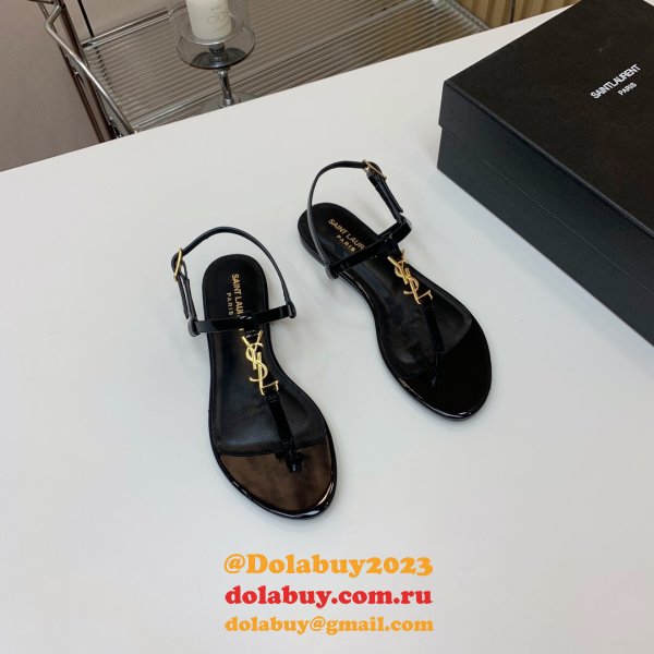 Top Quality SAINT LAURENT flat sandals