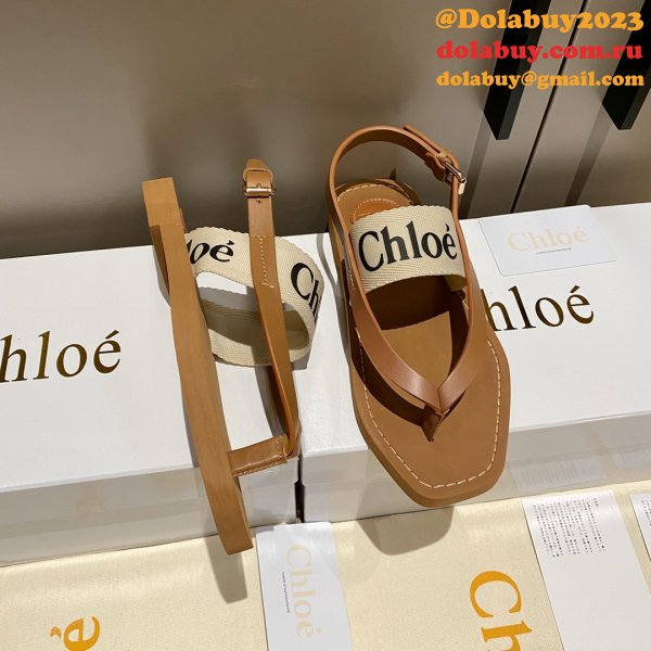 Designer Slippers Dupe AAAAA Replica Chloe Flip Flops