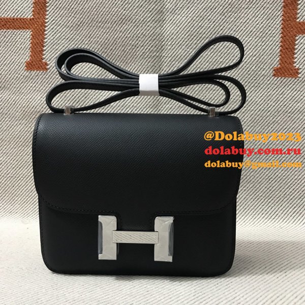 Hermes Constance Bag 18cm Epsom Leather Black