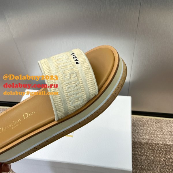 Designer Dior Dway Platform Slide