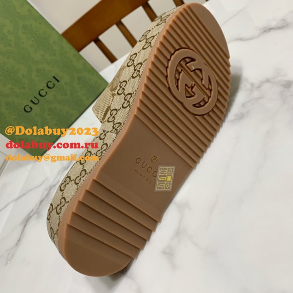 Canvas Slippers Replica Gucci Best High Quality Shoes