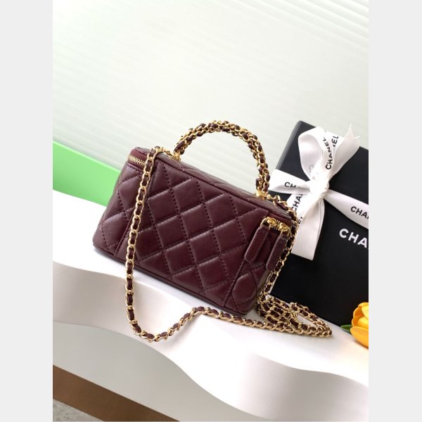 Replica AP4168 Vanity Clutch With Chain Shiny 1:1 Mirror Bag