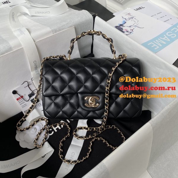 Duplicate AS2431 Flap Top Handle High Quality Replicas Bag