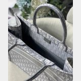 Luxury Christian Dior CD Book Tote grey Replica Bags