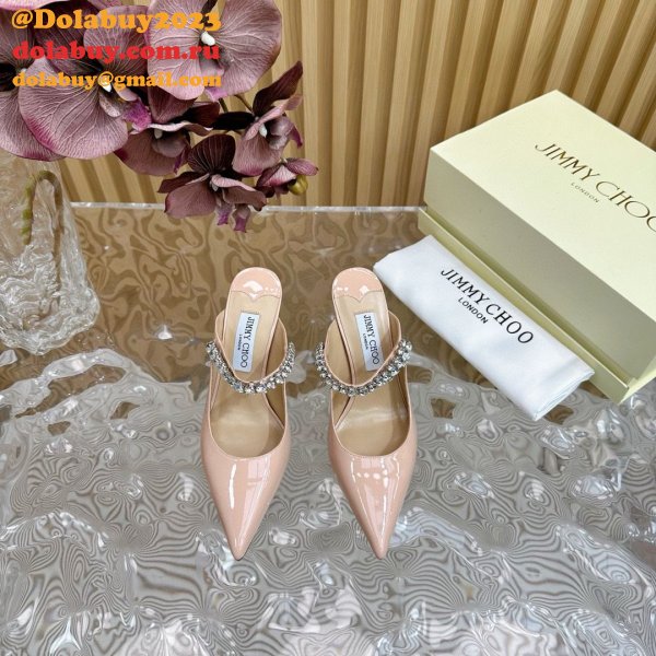 High Quality Jimmy Choo High Heel Mules 6.5/8.5/10CM