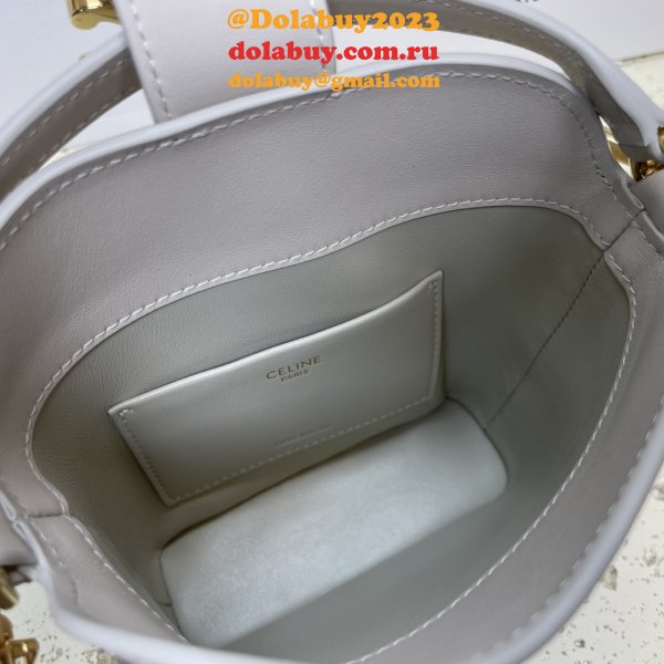 Top Quality Celine 10K943 Bucket Triomphe Smooth Designer Bag