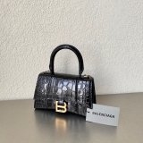 Fake Balenciaga Online Store Crocodile Pattern Hourglass 19/23cm Bag