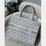 Luxury Christian Dior CD Book Tote grey Replica Bags