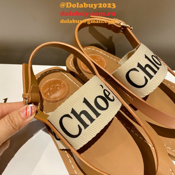 Designer Slippers Dupe AAAAA Replica Chloe Flip Flops