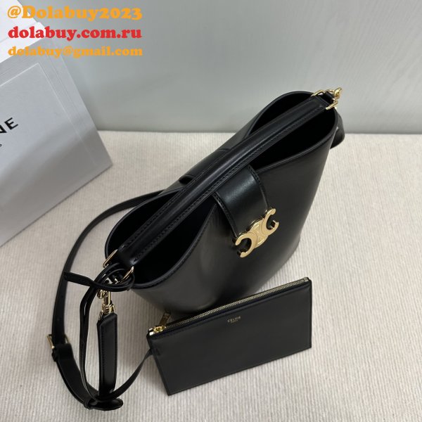 7 Star Celine Triomphe Louise Bucket Bag 116613