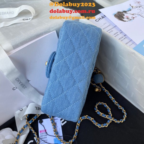 Best Replica AS1786/AS1787 light/deep Blue color Denim Handbags 2022