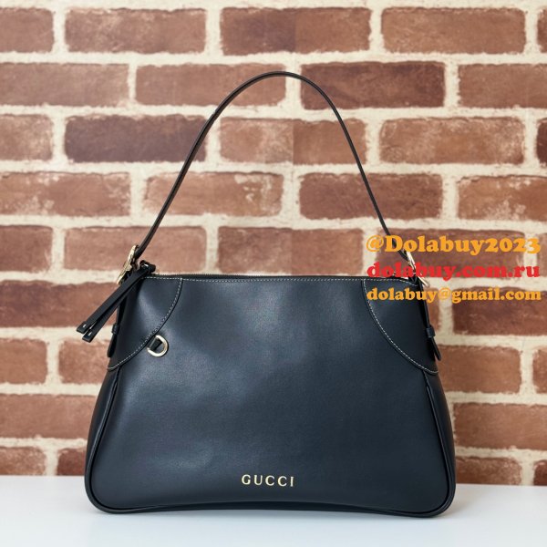 Gucci Duplicate GG Emblem 815217 Shoulder Black Best Bag