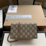 Gucci Designer Beige GG Supreme mini bag with cherries