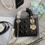 High Quality Christian Dior Lady patent leather 17CM Bag mini