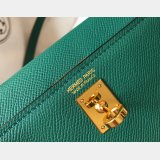 Hermes Mini Kelly Replica Army Green Handbag Epsom leather