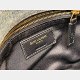 Saint Laurent Cheap Toy Loulou Puffer Matelassé Denim Bag