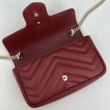 Gucci Replica Rosso Ancora GG Marmont Red Matelassé Chevron 476433/446744/443497 Bag