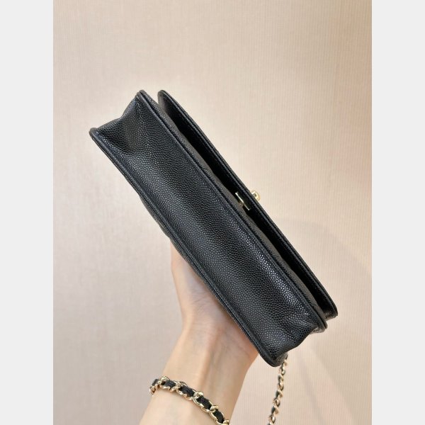 Top Quality Replica Clutch AP4853 Chain Black Handle Bag