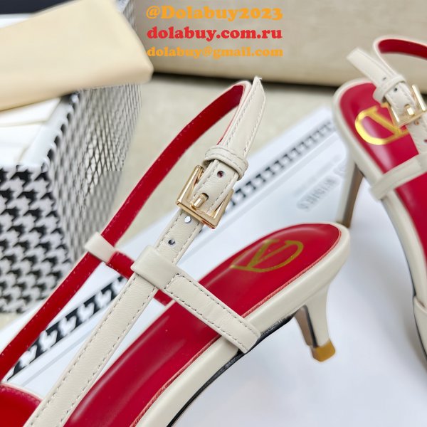 Valentino 1:1 Mirror Slingback Garavani Vlogo Pumps Fake Shoes