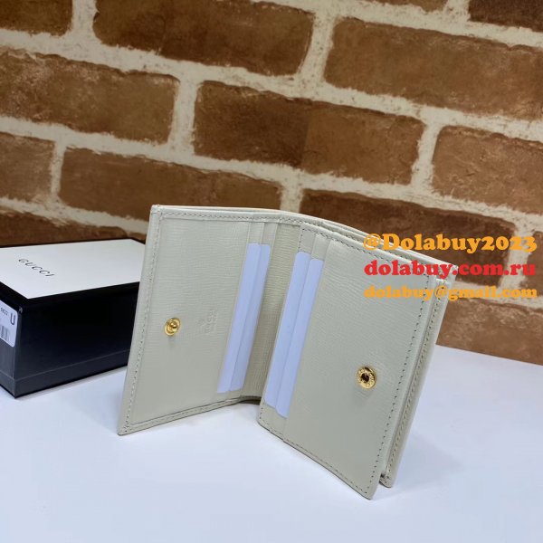 Top Quality Gucci Beige Fake 1955 Horsebit card case 621887 wallet