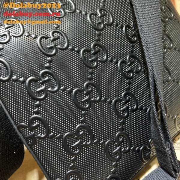 We Offer High-Quality Fake Black Gucci Signature Messenger 406410 Bag