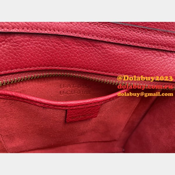 Celine Replica Red Luggage Nano Shopper 168243 Women's Leather