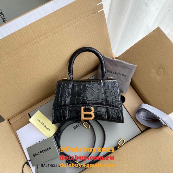 BEST BALENCIAGA KNOCK OFF CROCO HOURGLASS 19/23CM