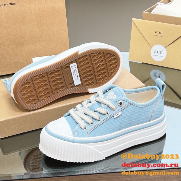 Ami Paris High Quality Platform Tpu Canvas Replica Shoes