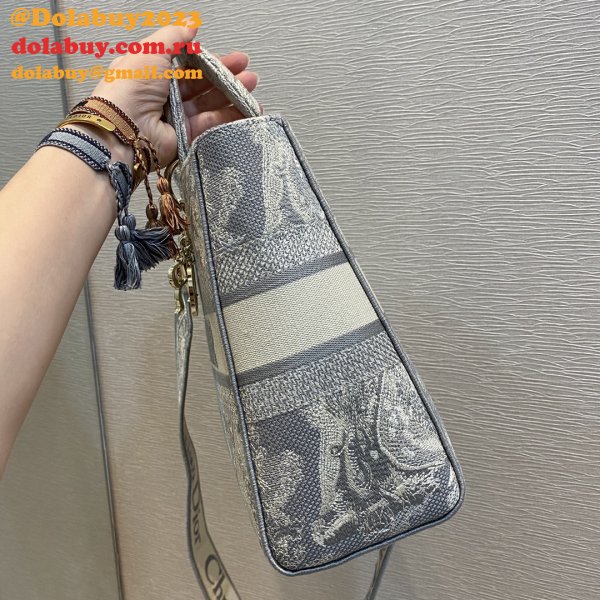 UK 1:1 Mirror High Quality Replica Lady Dior 32cm Bag