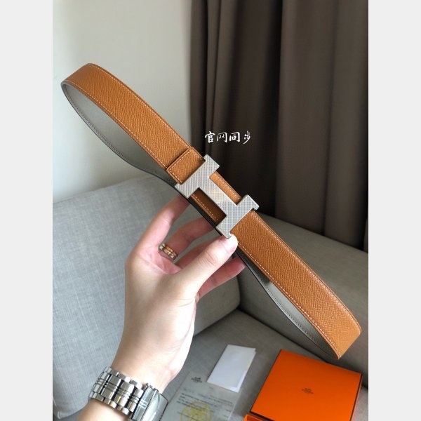 Replica Hermes Belts Reversible Leather Strap 32mm Designer Fake Store