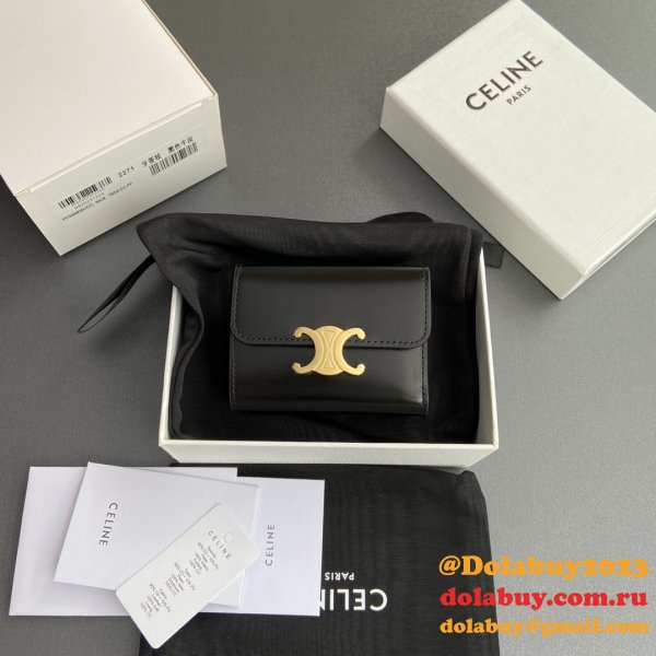 High Quality Fashion CELINE TRIOMPHE short wallet