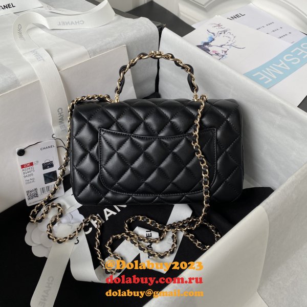 Duplicate AS2431 Flap Top Handle High Quality Replicas Bag