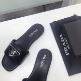 Replica Prada Logo cutout White And Black Calfskin leather sandals