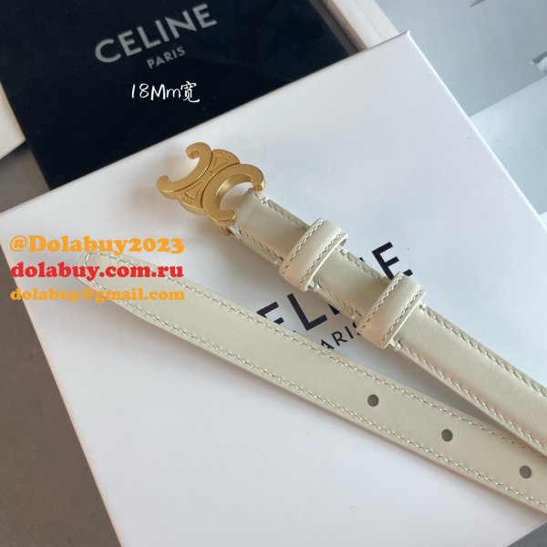 Designer 18mm Dupe Belt White Replica