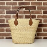 Fashion Medium Straw Tote With Gucci Patch 779530 Fake Bag