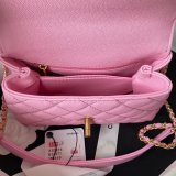 Replica Handle Matelasse 2Way AS2215 Shoulder Bag CAVIAR 19CM