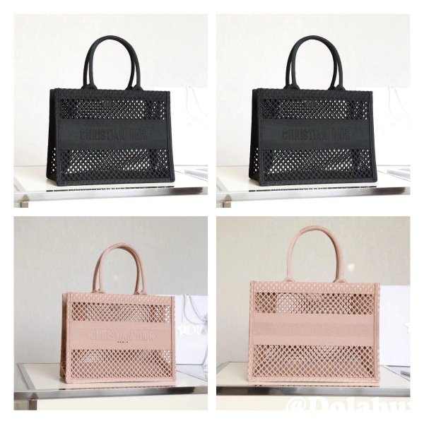 Buy Sell Designer Replica Dior CD Book Tote Pink/Black Bags