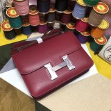 Hermes Constance Bag 23cm Epsom Leather Burgundy