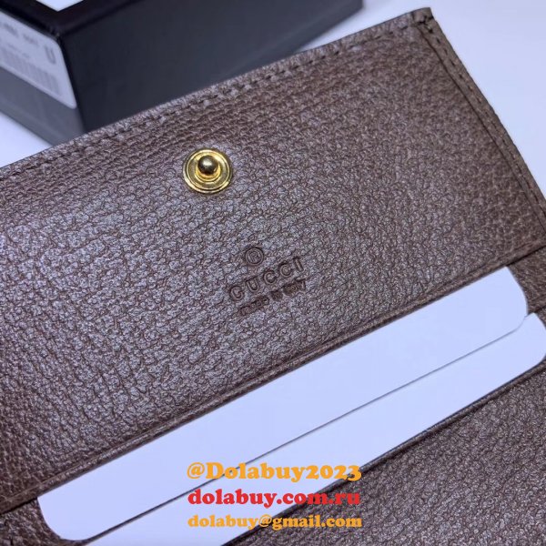 Replica Gucci GG AAA+ Supreme Ophidia Card Case Wallet 523155