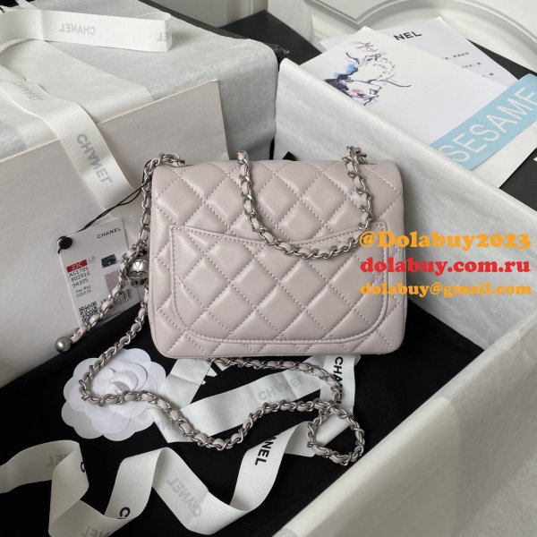 Top Quality CC CF mini classical AS1786 SILVER BALL bag