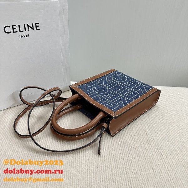 Top Quality celine MINI CABAS BAGS canvas 193302