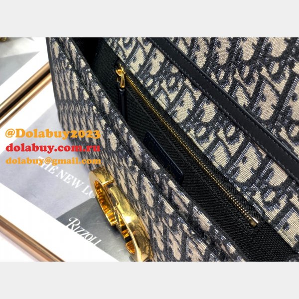 Replica Dior Oblique Saddle Chain Wallet Blue