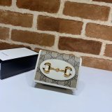 Top Quality Gucci Beige Fake 1955 Horsebit card case 621887 wallet