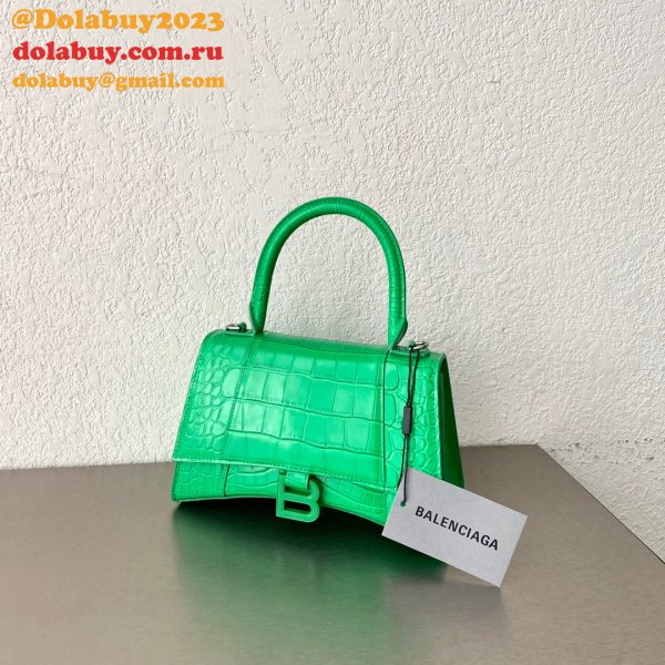 Fake Balenciaga Online Store Crocodile Pattern Hourglass 19/23cm Bag