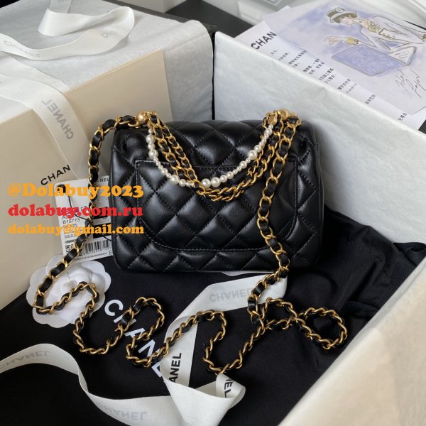 Luxury CC MINI AS4385 pearl chain BAG 2024